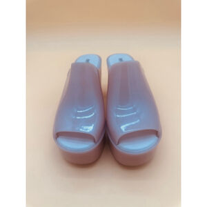 Melissa Beige Mules Size 9 – Chunky Heel Slide Sandals